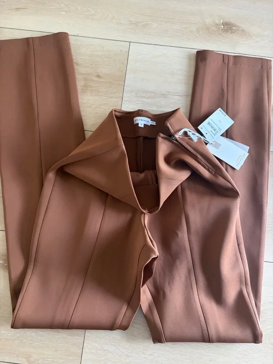 Good American Rust Brown High-Rise Tailored pants - Picture 9 of 14